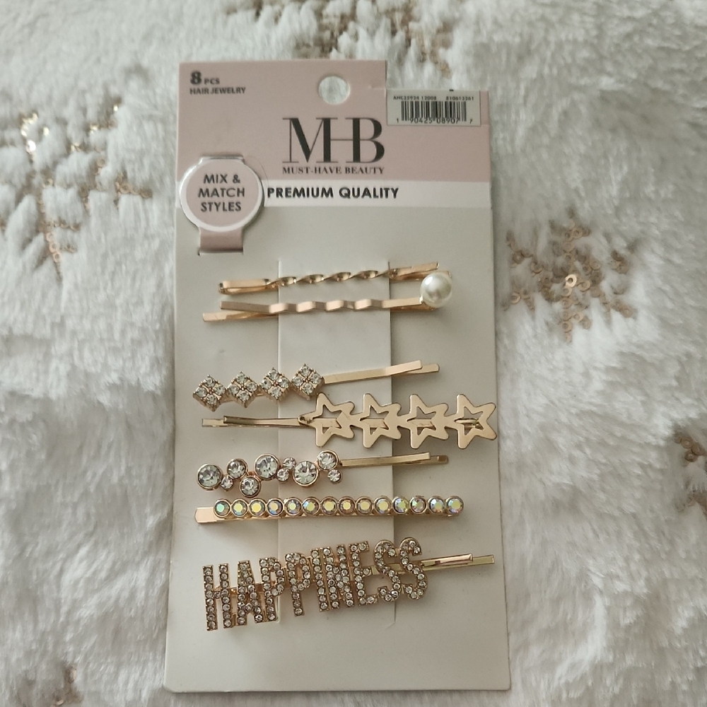 Gold Hair Clip Set
